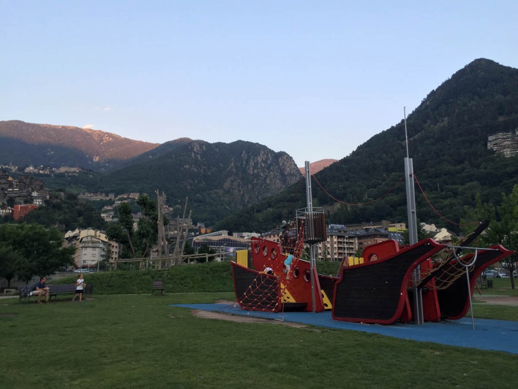 The capital of Andorra is very densely packed, and the main attraction is high end stores.  Our kids enjoyed the multiple cool playgrounds, and we found some great restaurants.  