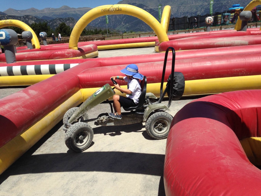 Naturlandia is an eco-park up in the mountains of Andorra.  It is famous for it's alpine slide, the tobotronc, the longest in the world.  It's not a one-trick pony however, our kids found lots of other fun things to do, including pony rides.  It's not cheap, though!
