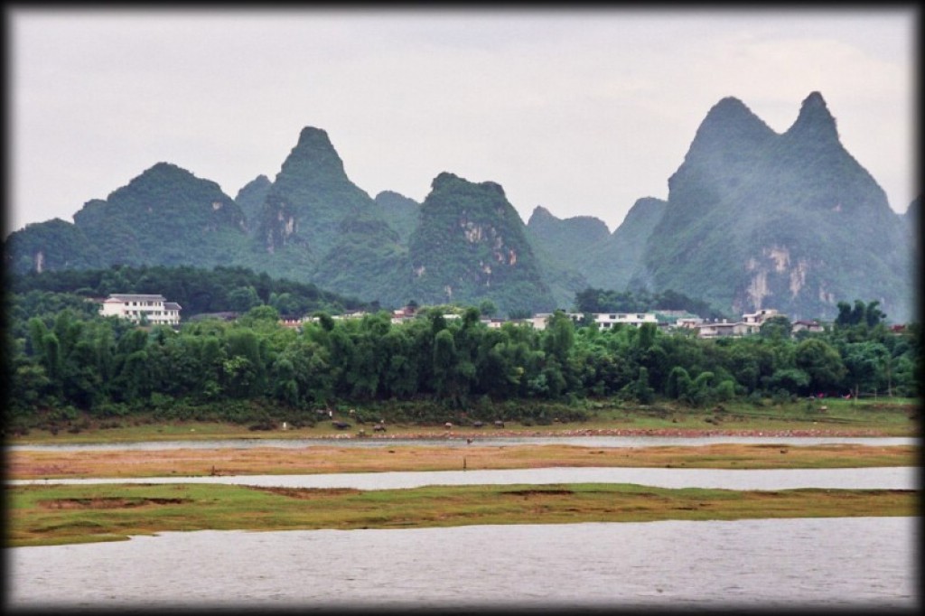 We visited Yangshuo, just a short bus ride from Guillin.  The scenery here is beautiful - it was also the most touristy town we visited in China.  