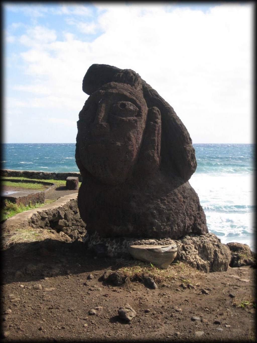 A modern moai.  They get created during yearly contests.
