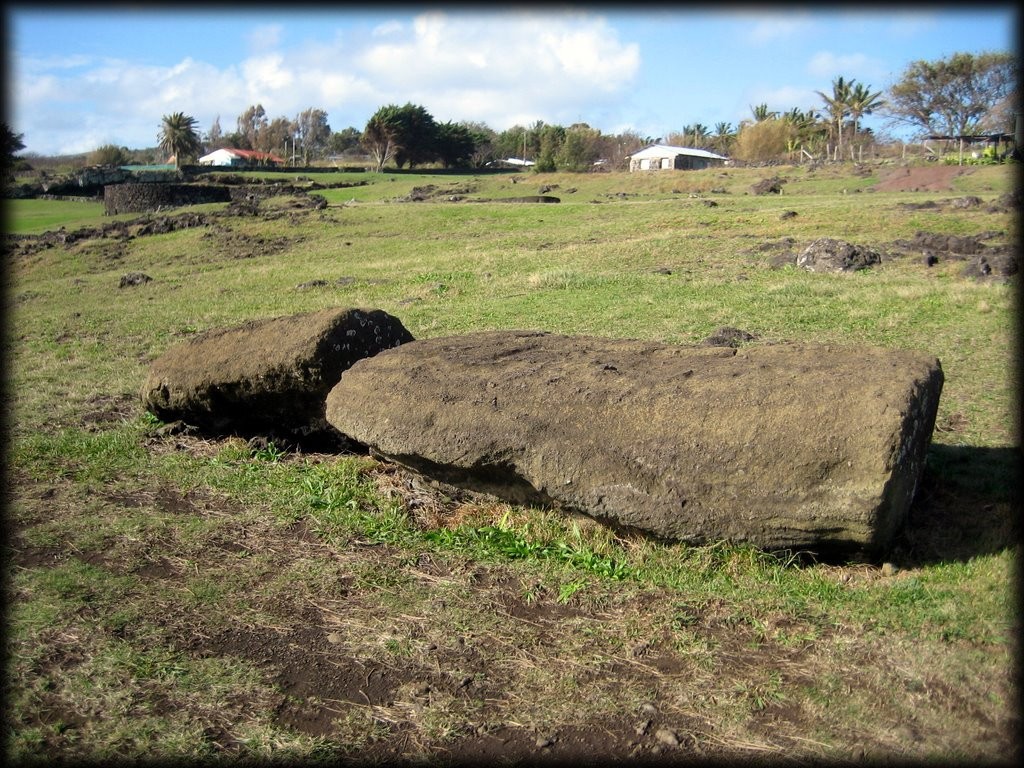 Unrestored Moai