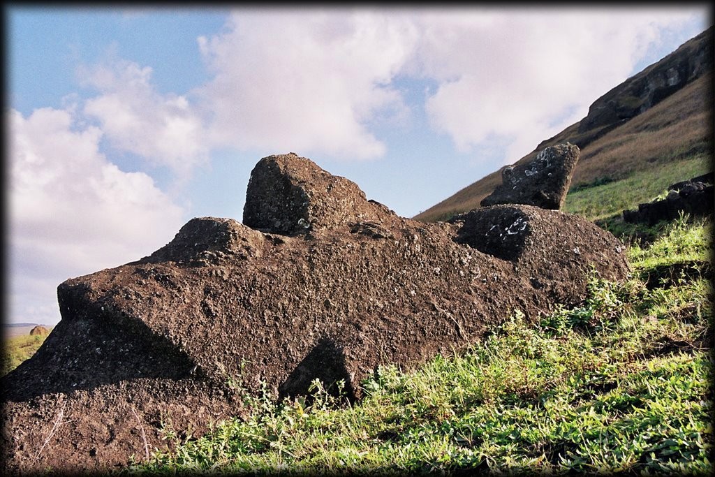 Rano Raraku is the volcano from which all the moai were carved and is one of the most spectacular sites on Easter Island.