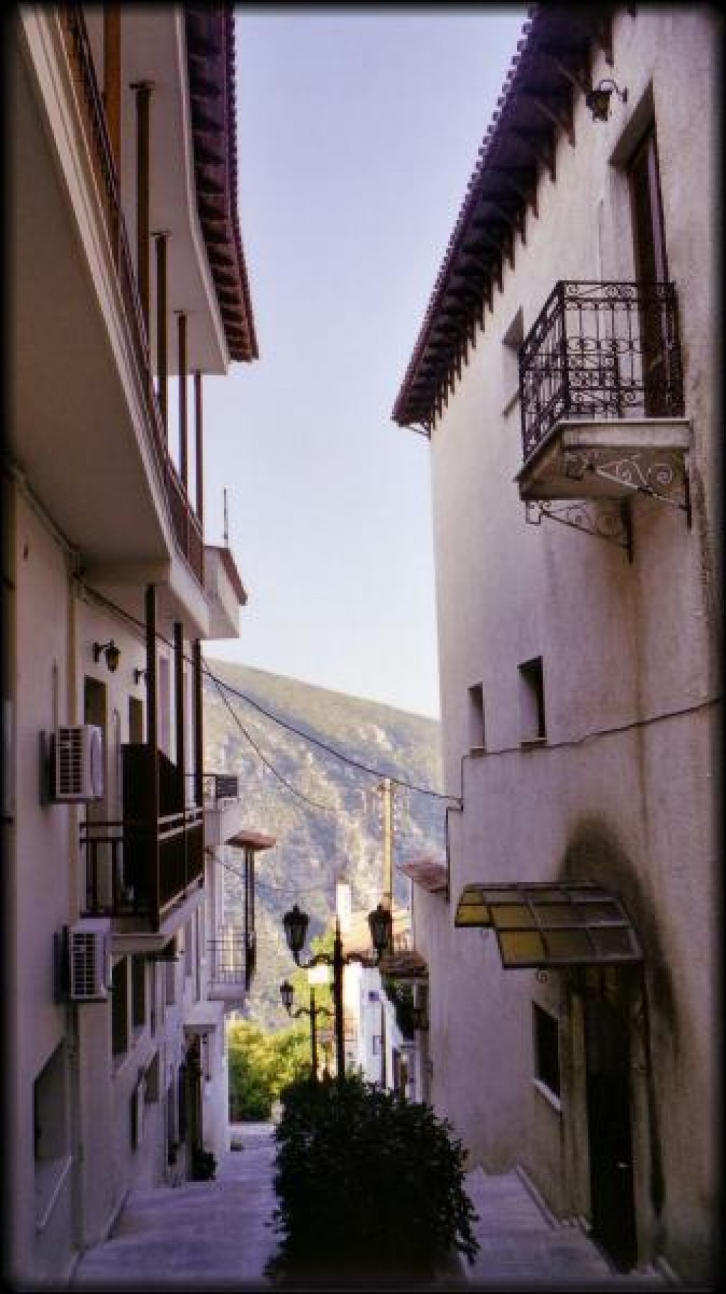 A view down the streets of Delphi. 