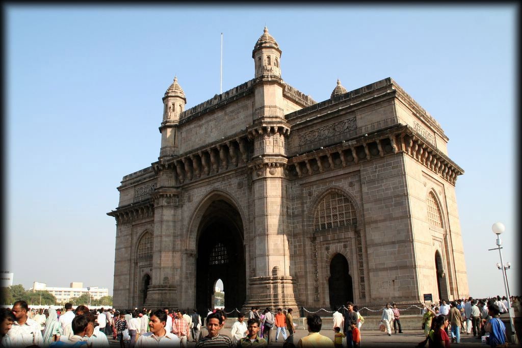 The Gateway of India.  It was built to commemorate the visit of King George V and Queen Mary in 1911.