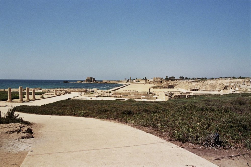 We visited Caesarea on the banks on the Mediterranean coast. It is a city built by Herod the Great and has many Roman sites.