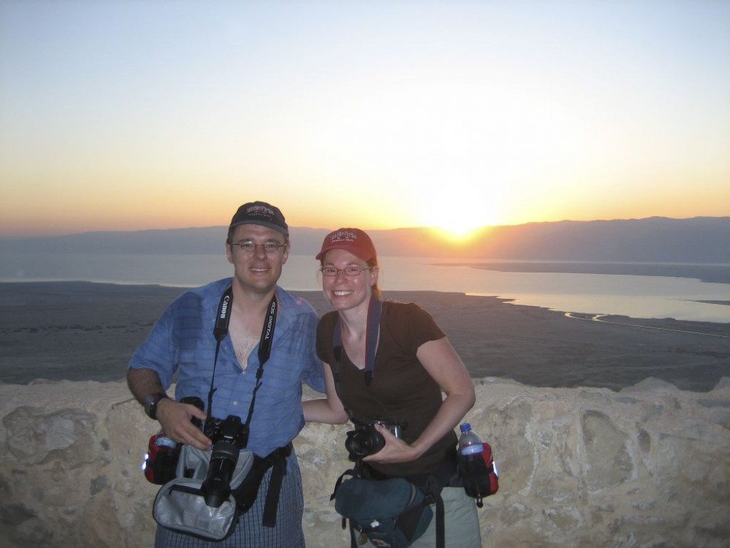 We climbed Masada to watch the sunrise, along with thousands of other people, but we still really enjoyed the view.  We were also able to tour the ruins before the intense heat overwhelmed us.