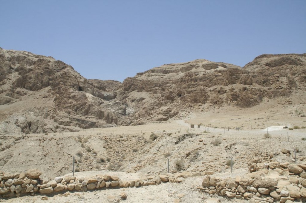 View of the mountain scenery at Qumran.