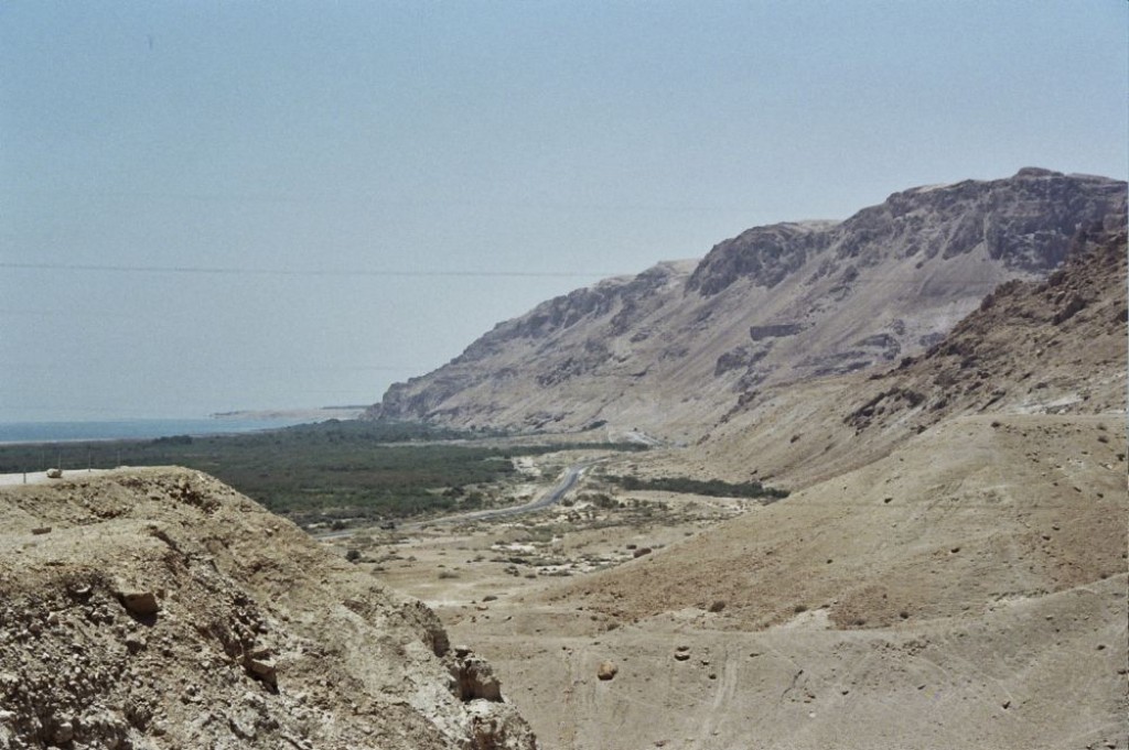 Qumran, on the Dead Sea, is where the Dead Sea Scrolls were found in a cave.  It's a short wander around the site.