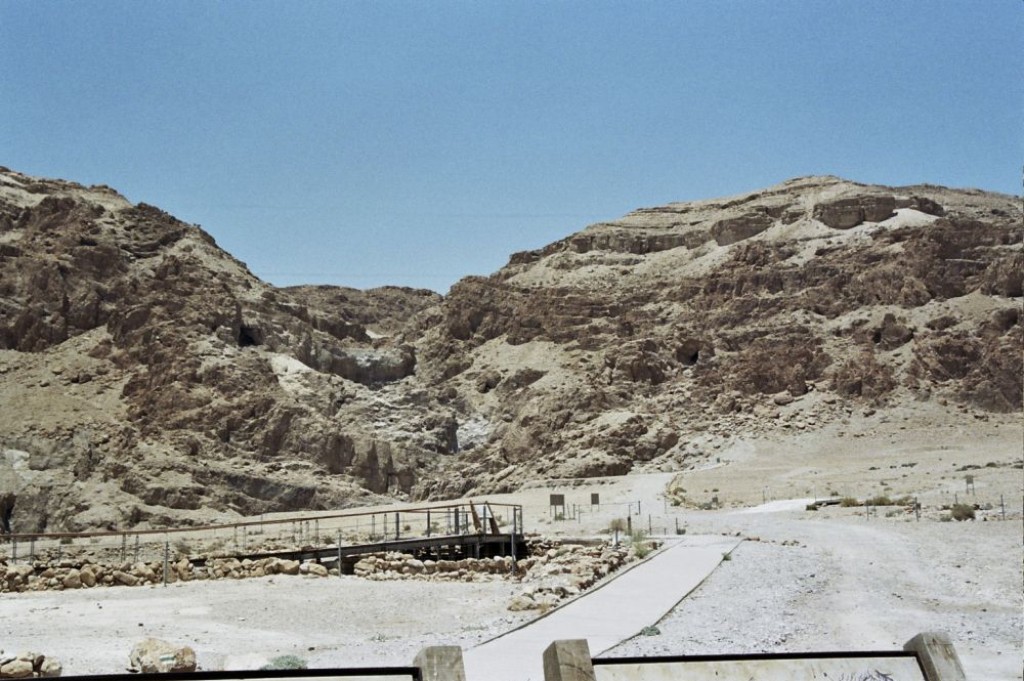 Qumran, on the Dead Sea, is where the Dead Sea Scrolls were found in a cave.  It's a short wander around the site.