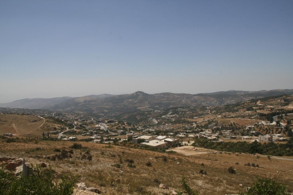 View of the scenery around Jerash.