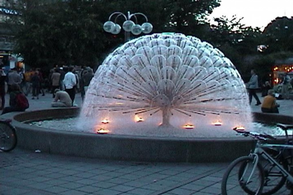 A fountain downtown.