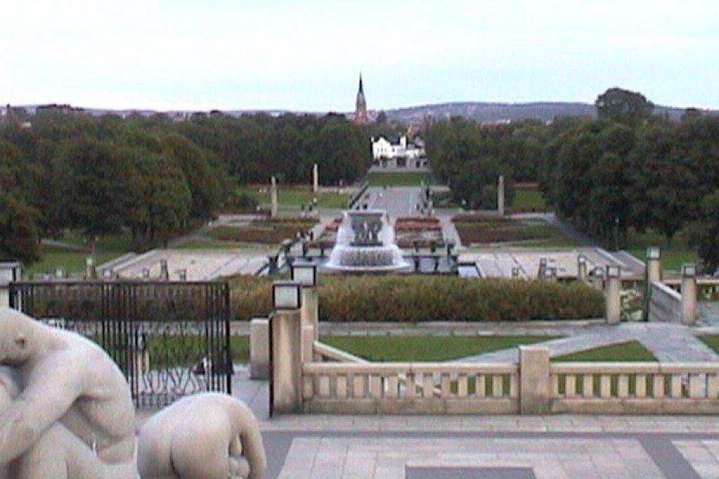 The view from the far end of the park.