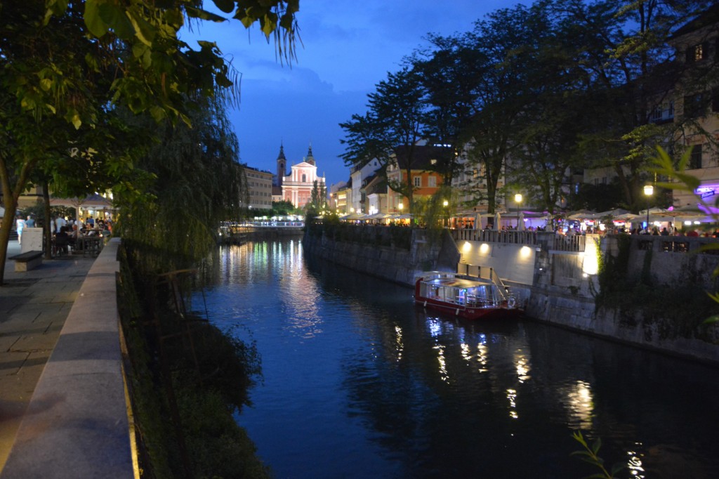 It's hard to believe you're in a European capital when you're wandering the streets of Ljubljana.  It is compact, it is clean, and very pretty, and centered around a river with sidewalks on either side and restaurants, cafes and shops. 