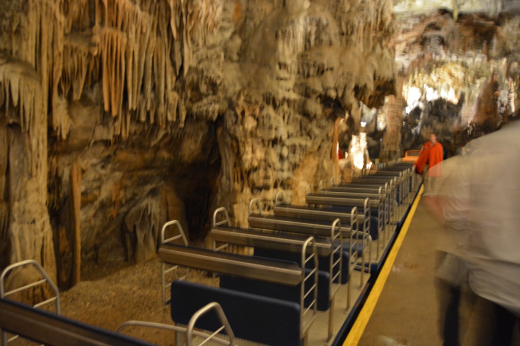 The train ride takes you 3km into the caves at a quite surprising speed.