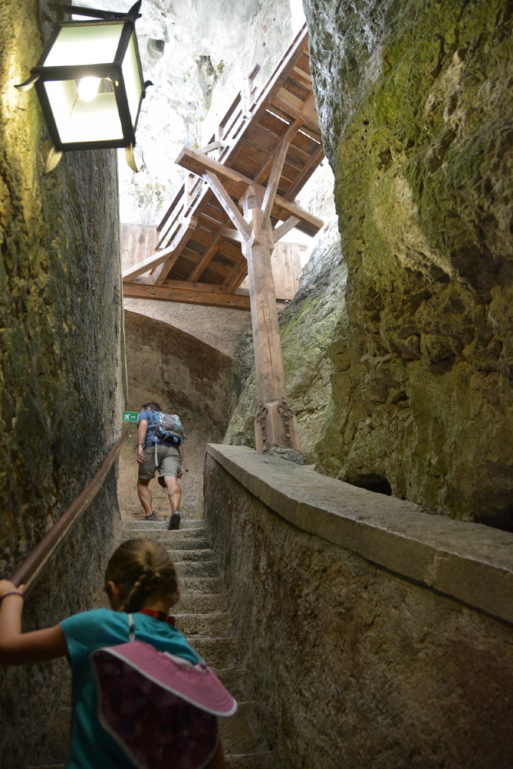Predjama Castle is a castle built into a cave. It is an awesome place to explore with kids, lots of rooms to explore, all built in to a cave that can be explored. 