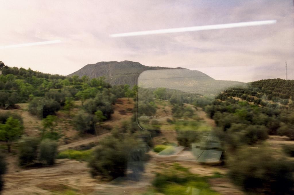 On the train from Granada to Seville.
