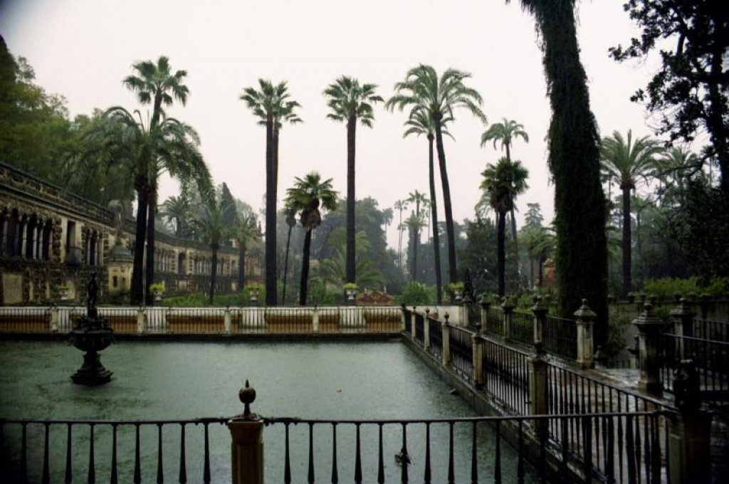 We arrived in Seville in pouring rain.  Unfortunately, it never stopped while we were there.
