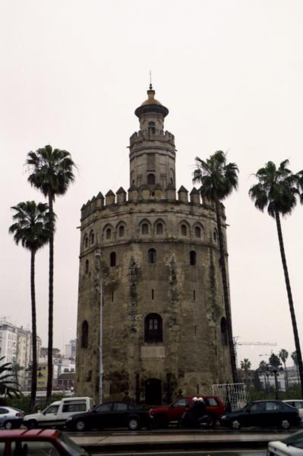 This is the Torre del Oro (Tower of Gold).  It was built in 1200, and was once covered in a glaze of golden tile.