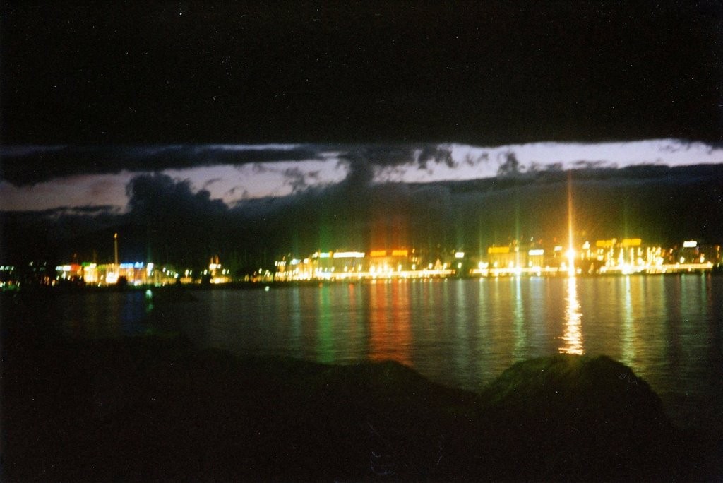 Lake Geneva at night