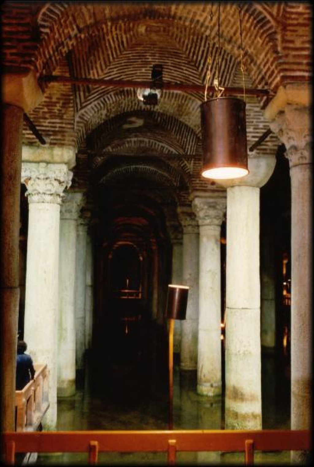 The underground cisterns were originally built in 532.  It was lost for a thousand year, when it was re-discovered and used to water the gardens of the Topkapi Palace.