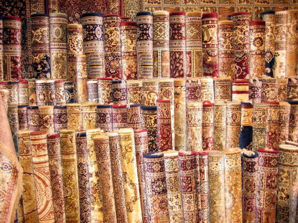 Carpets at the Global Village, part of the Dubai Shopping Festival