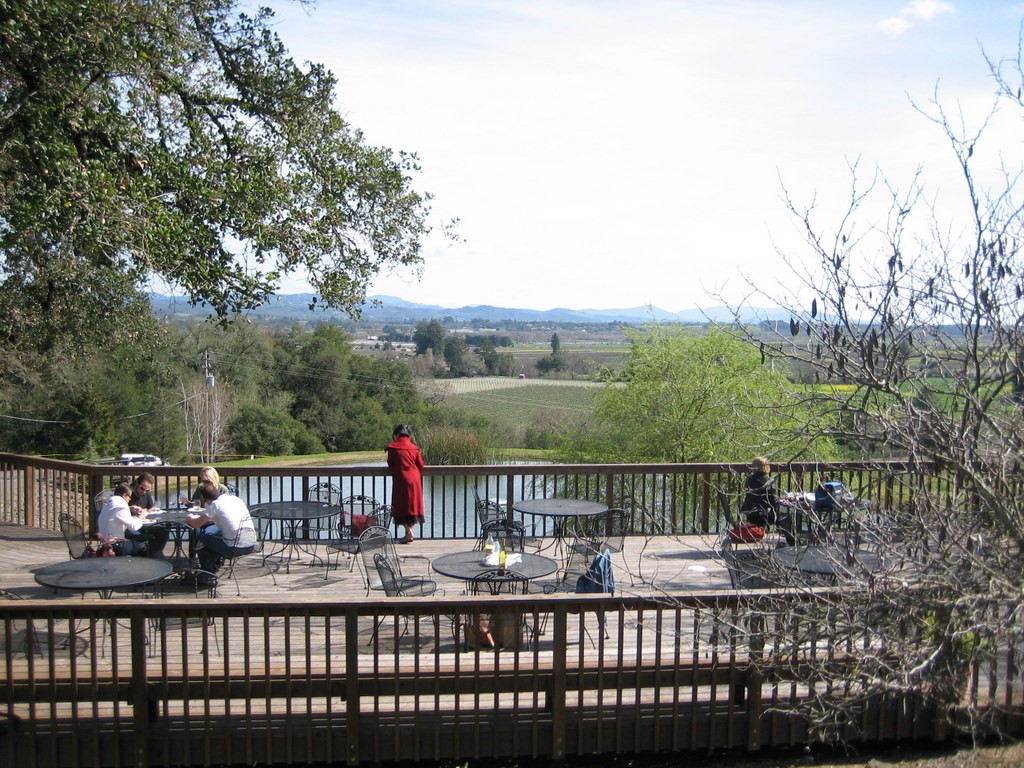The deck at Armida Winery