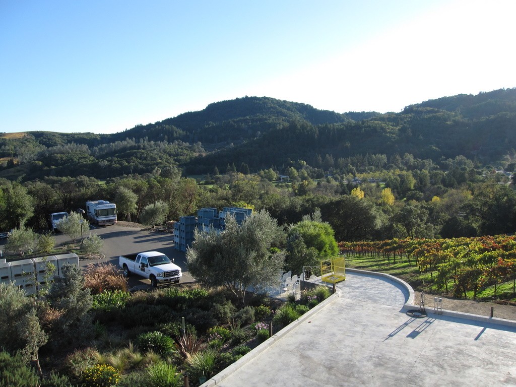 Looking across the valley from Sbragia Vineyards
