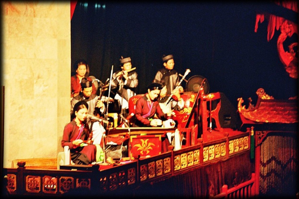 Thang Long Water Puppet Theater was a fun thing to do in the evening.  Here is the accompanying musicians.
