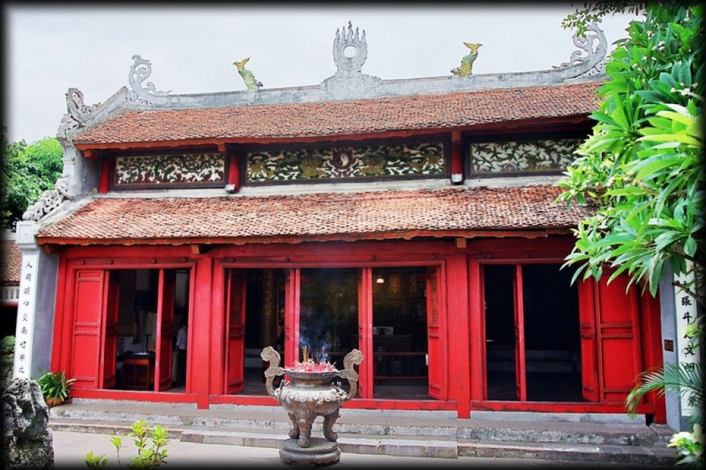 Ngoc Son Temple is on Hoan Kiem Lake. 