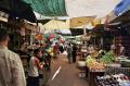 Walking through the market in Hebron.
