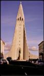 Hallgrimskirkja, a cathedral at the top of a hill, towers over much of downtown Reykjavik. This was the only blue sky we saw while we were there.