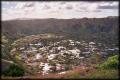 Rano Kau is a crater at the tip of the island. (Extinct volcano). It is 1600 m across and 200 m deep.