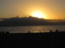 Beautiful sunsets every night from Kaanapali Beach