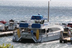 This is the boat from Pacific Whale Fountain we took out for the day