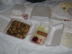 Take out meal from ICF Chinese Restaurant in Barstow