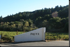The entrance to Fritz Winery.