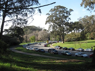 Street parking in Golden Gate Park, San Francisco