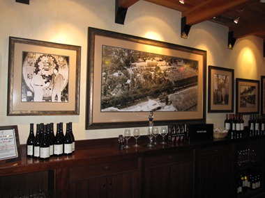 Clark Gable and other famous actors grace the walls in the The Old Winery Tasting Room,  Beringer Vineyard, Napa Valley, California 