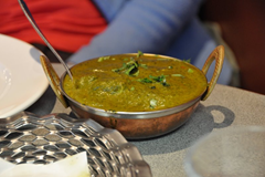 Saag Paneer at Tulsi, a great Indian restaurant in downtown Wellington, New Zealand