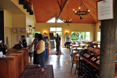 Tasting room at  Saint Clair Family Estate winery, in Marlborough, near Blenheim, New Zealand.
