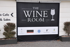 Outside the entrance to The Wine Room, a great place to sample the region's wine in Marlborough, New Zealand