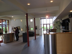 Slick modern tasting room/cellar door at Grove Mill, a Marlborough winery.