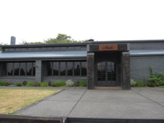 The entrance to the tasting room at Mahi Winery, Marlborough, New Zealand