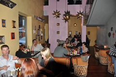 The funky decor adds to the fun ambience at The Flying Burrito Brothers- a great family-friendly Mexican restaurant in Christchurch, New Zealand