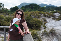 Trails and stairs are no problem with the Ergo.  We hiked for 3 hours at one point and Wendy was still comfortable carrying our daughter.