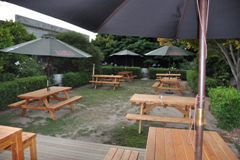 The tranquil back garden at The Secret Garden restaurant, Blenheim, New Zealand