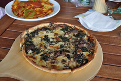 Venison Pizza at La Toscana Pizzeria. Te Anau