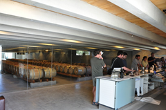 Inside the cellar door/tasting room at Peregrine Wines