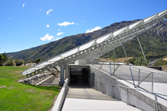 Peregrine Wines' slogan is "Wine with Attitude".  Sunken into New Zealand's stunning Central Otago landscape, their cellar door/tasting room certainly lives up to it!