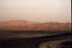 Heading into the dunes near Erfoud, Morocco.